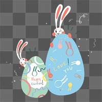 Easter rabbit png sticker, transparent background