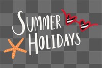 Summer holiday png sticker, transparent background