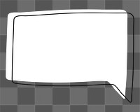 Png white conversation box, transparent background