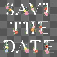 Save the date png, transparent background