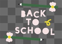 Back to school png, transparent background