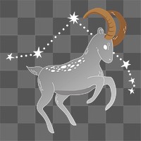 Png aries astrological sign sticker, transparent background