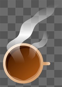 Png hot coffee cup element, transparent background