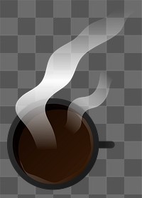 Png hot coffee cup element, transparent background