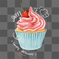 Aesthetic dessert png sticker, transparent background