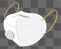 White respirator mask png, transparent background