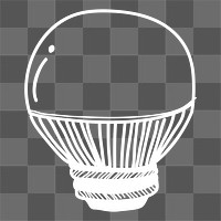 Light bulb png doodle illustration, transparent background