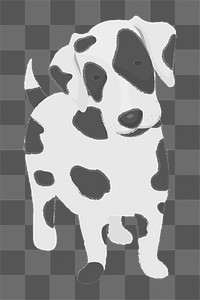 Png cute Dalmatian dog  sticker, transparent background