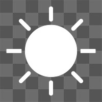 Png White sun element, transparent background