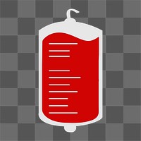 Blood bag icon png, health graphic on transparent background 