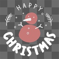 Christmas png badge, transparent background