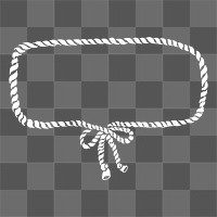 Png Rope frame element, transparent background