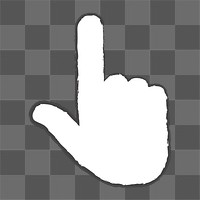 Touch screen icon png, hand gesture illustration on  transparent background 