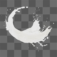 PNG white splash, collage element, transparent background