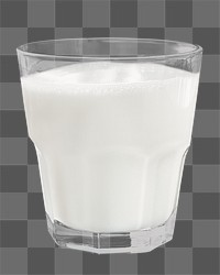 Milk glass png, transparent background