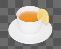 Tea cup png collage element, transparent background