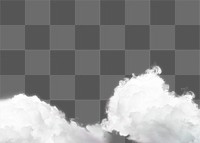 PNG Aesthetic clouds border, transparent background