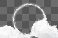 PNG Aesthetic clouds border, transparent background