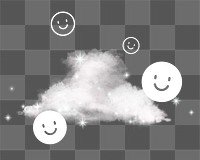 Cloud png sticker, transparent background