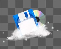 Aesthetic CD disk png sticker, transparent background