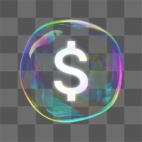 Fiat money png bubble, transparent background