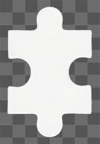 White jigsaw puzzle png sticker, transparent background