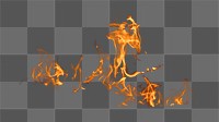 Png fire flame, isolated object, transparent background