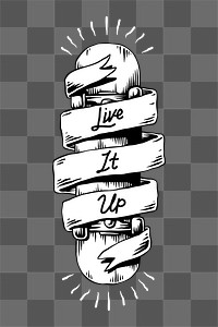 Png live it up illustration, transparent background