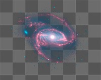 Galaxy png collage element on transparent background