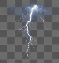 PNG Lightning thunderstorm nature night , transparent background AI generated image by rawpixel