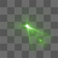 Sunburst png green light effect sticker, transparent background