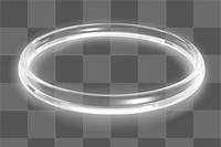 Light ring png white effect sticker, transparent background