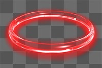 Light ring png red effect sticker, transparent background