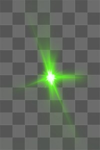 Sunburst png green light effect sticker, transparent background