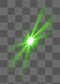 Sunburst png green light effect sticker, transparent background