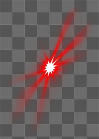 Sunburst png red light effect sticker, transparent background