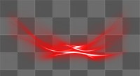 Red light aura png effect sticker, transparent background