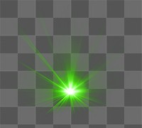 Sunburst png green light effect sticker, transparent background