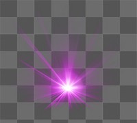 Sunburst png pink light effect sticker, transparent background