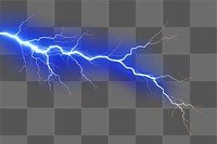 PNG Lightning thunder overlay effect, transparent background