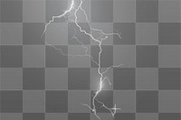 PNG Lightning thunder overlay effect, transparent background