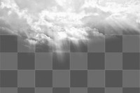 White clouds png border, transparent background