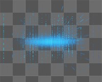 PNG simple *Square pixel abstract* (blue), technology theme ,light effect, isolated, on black background --ar 3:2