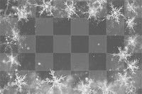 PNG Icy frost crystal border backgrounds snowflake outdoors. 