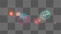 PNG Fireworks night illuminated outdoors. AI generated Image by rawpixel.