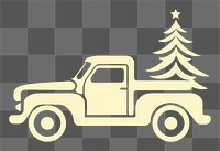 PNG  Christmas car vehicle truck shape. AI generated Image by rawpixel.