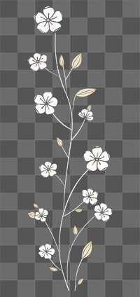 PNG Tiny cute flower illustration wallpaper pattern plant. AI generated Image by rawpixel.