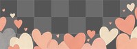 PNG  Big hearts backgrounds abstract textured. AI generated Image by rawpixel.