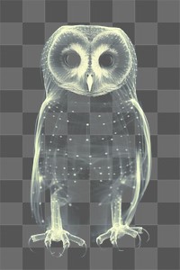 PNG Owl animal bird monochrome. AI generated Image by rawpixel.