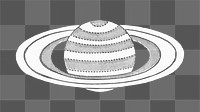 Vintage Saturn png illustration, transparent background. Remixed by rawpixel.